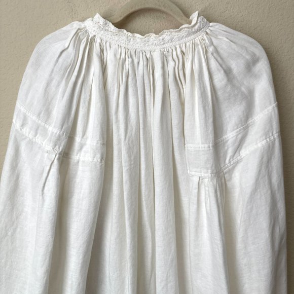 100% Linen Madde Vintage Nightwear Lagenlook Nightgown Dress size 38/M - Picture 6 of 12